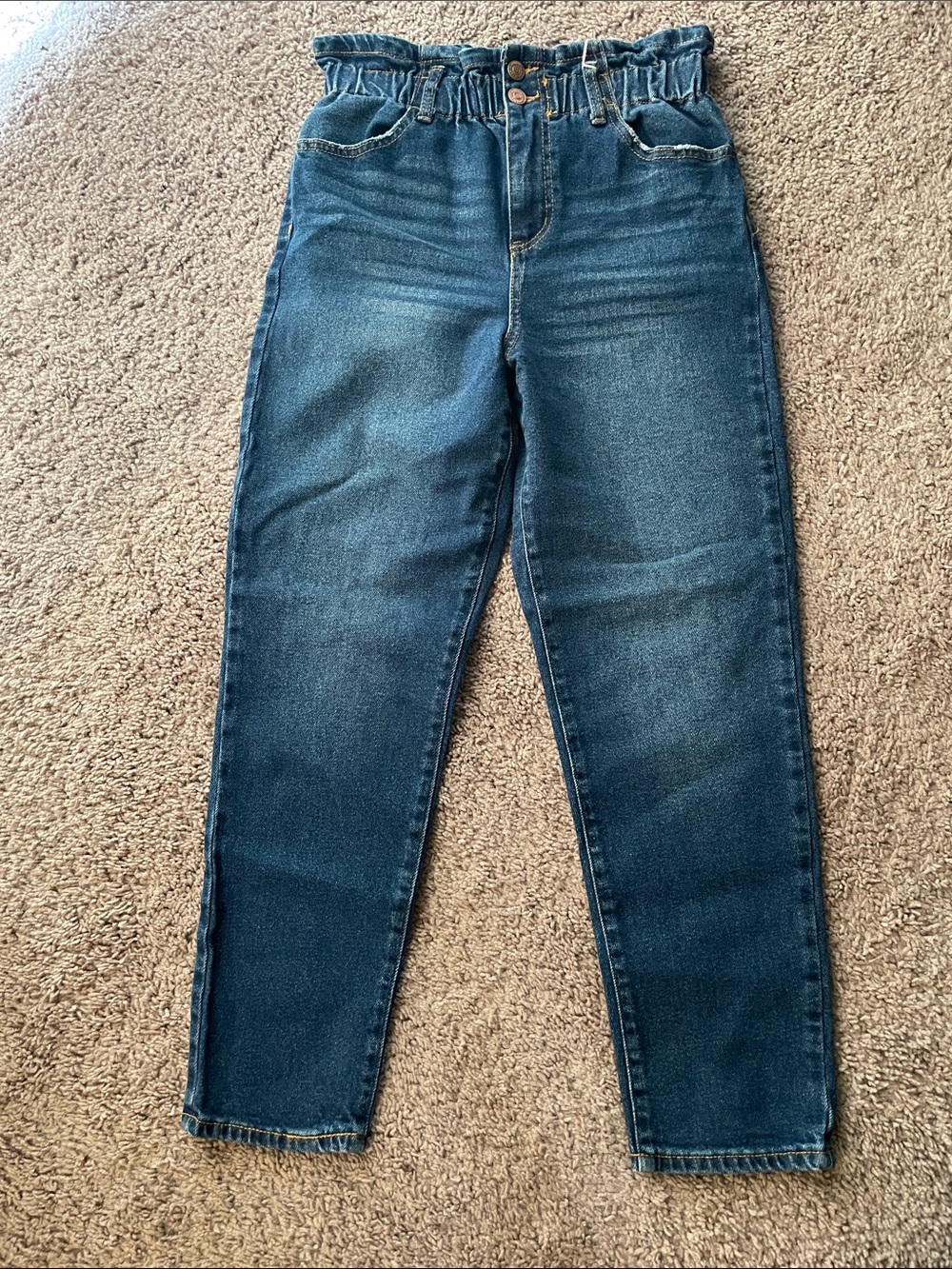 wild fable High-Rise Paperbag Jeans in Dark Blue
